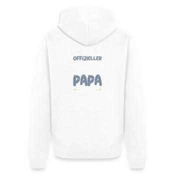 Offizieller Husky Papa - Unisex Premium Bio Zip Hoodie - Weiß - Hinten - Thijin (182cm)