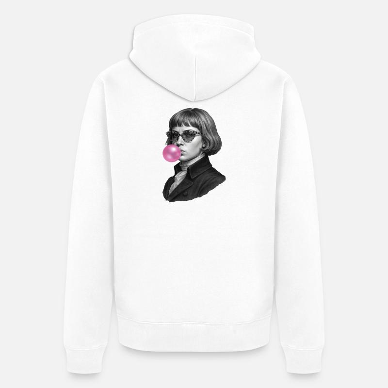 Chewing-gum Jeanne d’Arc - Veste à capuche bio Premium Unisexe - blanc