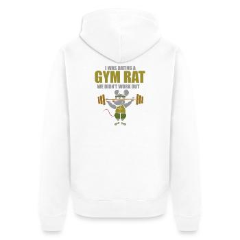 Ratte Hausratte Rattenbesitzer Rattenliebhaber - Unisex Premium Bio Zip Hoodie - Weiß - Hinten - Thijin (182cm)