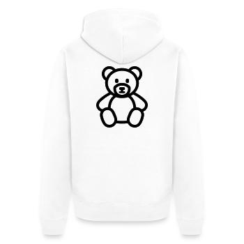 ours - Veste à capuche bio Premium Unisexe - blanc - Dos - Thijin (182cm)