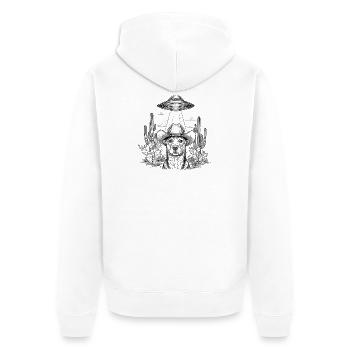 Chemise de science-fiction Cowboy Dog Desert - Veste à capuche bio Premium Unisexe - blanc - Dos - Thijin (182cm)
