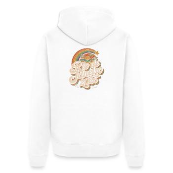 Rio 2026 Retro-Logo - Unisex Premium Bio Zip Hoodie - Weiß - Hinten - Thijin (182cm)