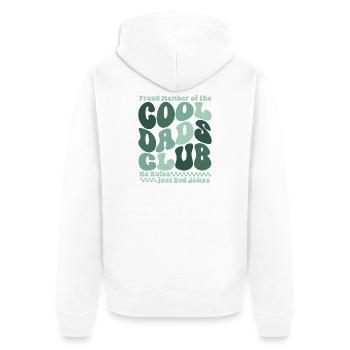 Cool Dads Club - Papa Vatertag Geschenk - Unisex Premium Bio Zip Hoodie - Weiß - Hinten - Thijin (182cm)