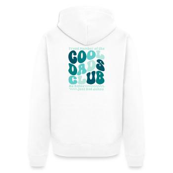 Cool Dads Club - Papa Vatertag Geschenk - Unisex Premium Bio Zip Hoodie - Weiß - Hinten - Thijin (182cm)
