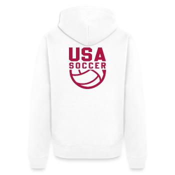USA Soccer - Veste à capuche bio Premium Unisexe - blanc - Dos - Thijin (182cm)