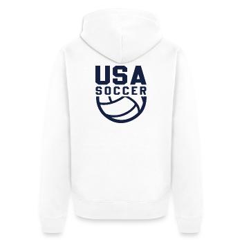USA Soccer - Veste à capuche bio Premium Unisexe - blanc - Dos - Thijin (182cm)