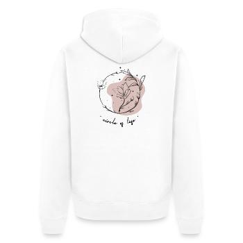 Life cycles - Unisex Premium Organic Zip Hoodie - white - Back - Thijin (182cm)