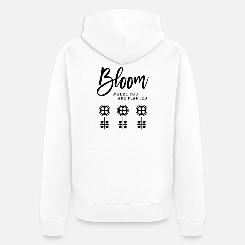 Fleurir - Veste à capuche bio Premium Unisexe - blanc
