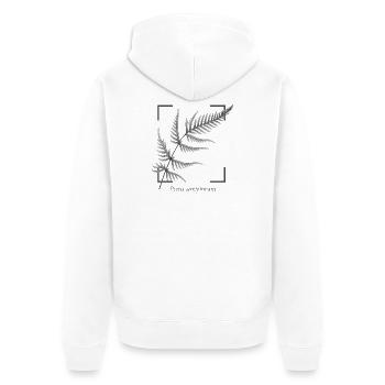 Fern leaf (Pteris semipinnata) - Unisex Premium Organic Zip Hoodie - white - Back - Thijin (182cm)