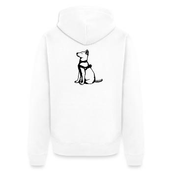 Schäferhund - Unisex Premium Bio Zip Hoodie - Weiß - Hinten - Thijin (182cm)