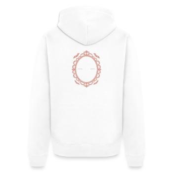 Pale Aesthetic: Delicate pastel lace - Unisex Premium Organic Zip Hoodie - white - Back - Thijin (182cm)