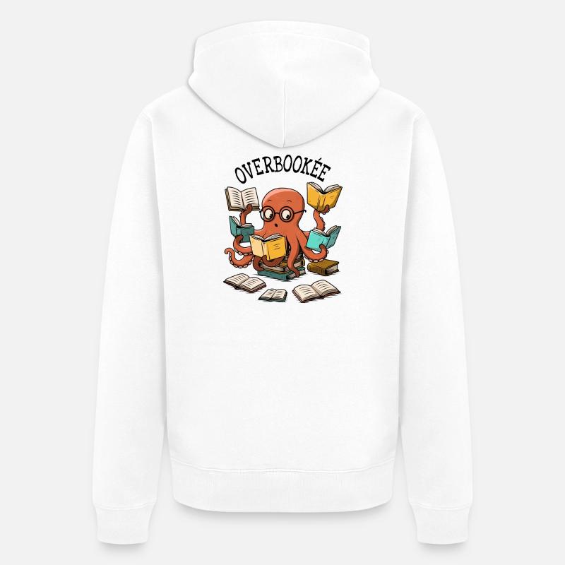 Overbookée - Veste à capuche bio Premium Unisexe - blanc