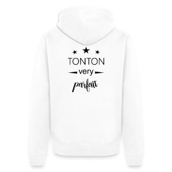 tonton parfait / cadeau tonton - Veste à capuche bio Premium Unisexe - blanc - Dos - Thijin (182cm)