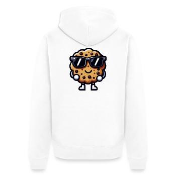 Cookie lunettes soleil chic - Veste à capuche bio Premium Unisexe - blanc - Dos - Thijin (182cm)