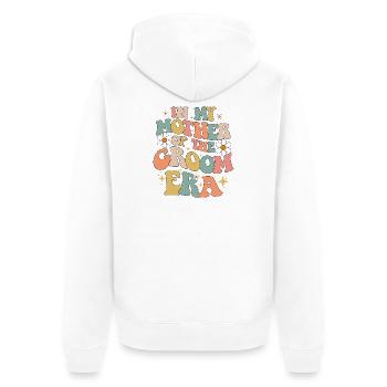 In My Mother Of The Groom Era - Unisex Premium Bio Zip Hoodie - Weiß - Hinten - Thijin (182cm)
