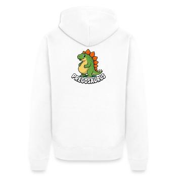 Mère enceinte Pregosaurus Dinosaure Swing - Veste à capuche bio Premium Unisexe - blanc - Dos - Thijin (182cm)