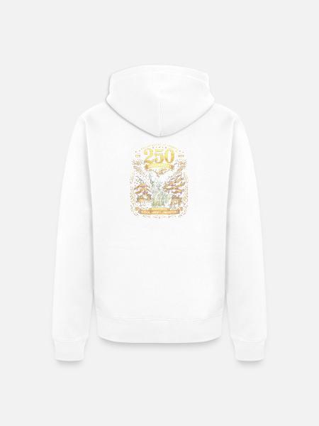 USA 250 Jubiläumsadler Flagge - Unisex Premium Bio Zip Hoodie - Weiß