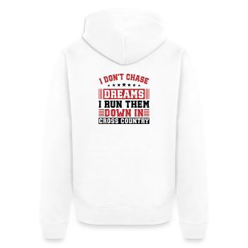 Cadeaux de course à fond - Idée de design parfaite pour un coureur de cross-country - Veste à capuche bio Premium Unisexe - blanc - Dos - Thijin (182cm)