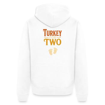 Une femme enceinte adore la Turquie pendant ses deux mois - Veste à capuche bio Premium Unisexe - blanc - Dos - Thijin (182cm)