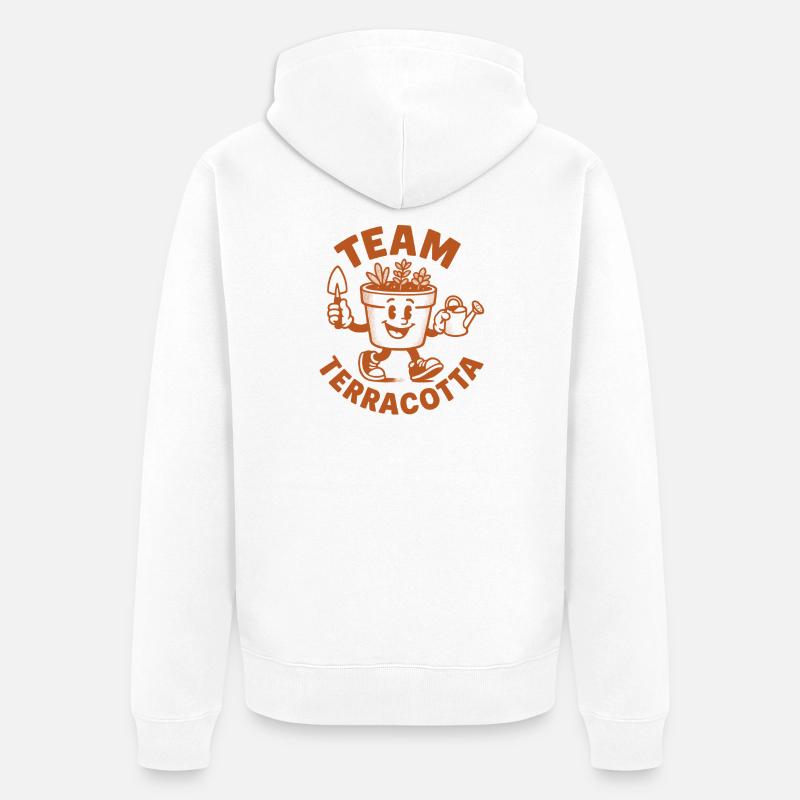 Équipe Terracotta | Succulentes - Veste à capuche bio Premium Unisexe - blanc