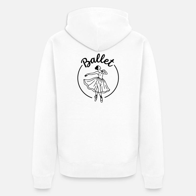 ballet - Veste à capuche bio Premium Unisexe - blanc