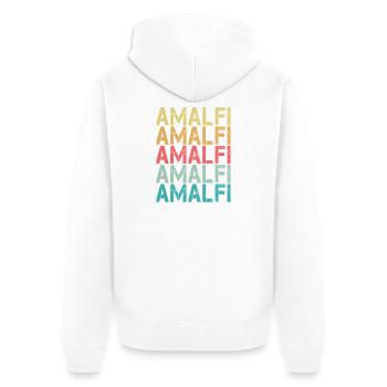 Costa d'Amalfi Sonnenuntergang Italien Amalfiküste - Unisex Premium Bio Zip Hoodie - Weiß - Hinten - Thijin (182cm)