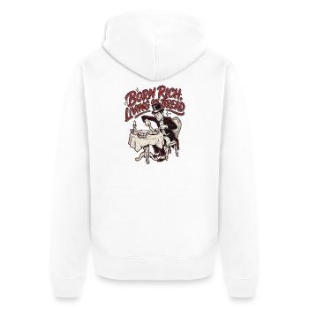 Né Riche - Veste à capuche bio Premium Unisexe - blanc - Dos - Thijin (182cm)