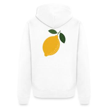 Fleurs de citron piquantes - Veste à capuche bio Premium Unisexe - blanc - Dos - Thijin (182cm)