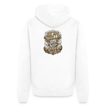 Je ne vieillis pas je deviens une légende - Veste à capuche bio Premium Unisexe - blanc - Dos - Thijin (182cm)