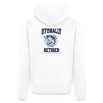 Pêche retirée à Ofishally - Veste à capuche bio Premium Unisexe - blanc - Dos - Thijin (182cm)