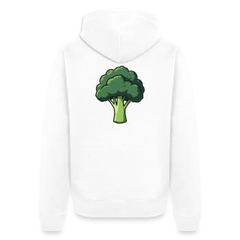 Brocoli - Veste à capuche bio Premium Unisexe - blanc - Dos - Thijin (182cm)