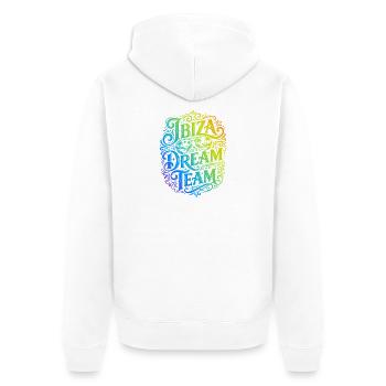 Ibiza Dream Team Colorful - Unisex Premium Organic Zip Hoodie - white - Back - Thijin (182cm)
