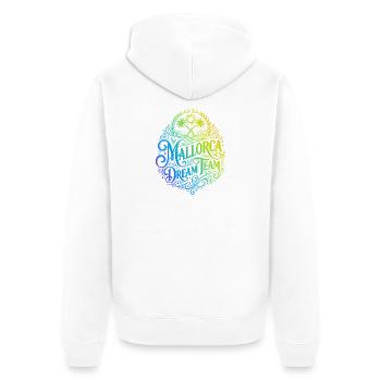 Mallorca Dream Team Colorée - Veste à capuche bio Premium Unisexe - blanc - Dos - Thijin (182cm)