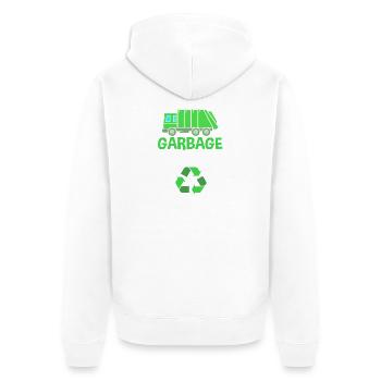 Camion poubelle Camion poubelle Éboueur - Veste à capuche bio Premium Unisexe - blanc - Dos - Thijin (182cm)