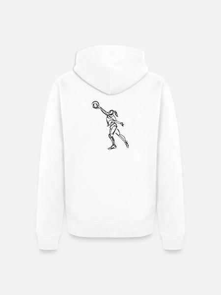 Volleyball player - Unisex Premium Organic Zip Hoodie - white