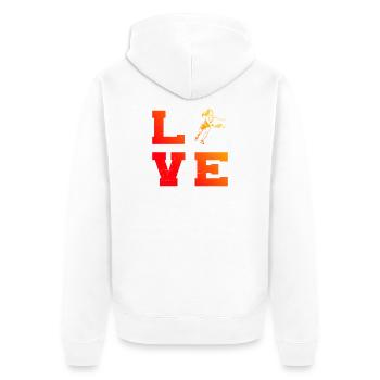 Pickleball athlete Geschenkidee für den Geburtstag - Unisex Premium Bio Zip Hoodie - Weiß - Hinten - Thijin (182cm)