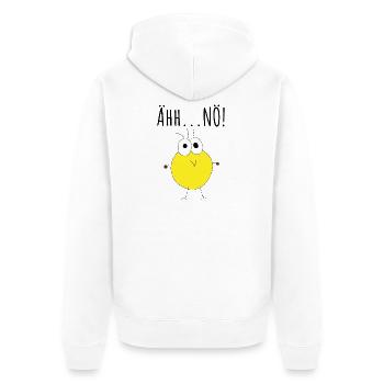 Yellow cartoon head on black - Unisex Premium Organic Zip Hoodie - white - Back - Thijin (182cm)