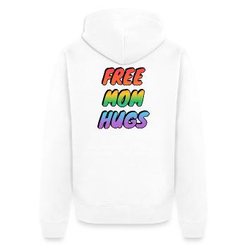 Kostenlose Mutter Umarmungen Gay Pride - Unisex Premium Bio Zip Hoodie - Weiß - Hinten - Thijin (182cm)