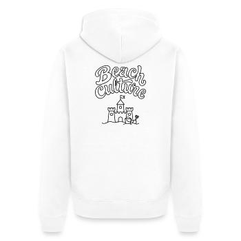 Culture de la plage - Veste à capuche bio Premium Unisexe - blanc - Dos - Thijin (182cm)
