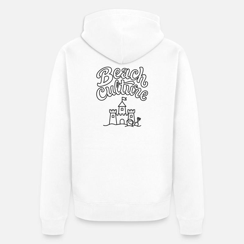 Culture de la plage - Veste à capuche bio Premium Unisexe - blanc