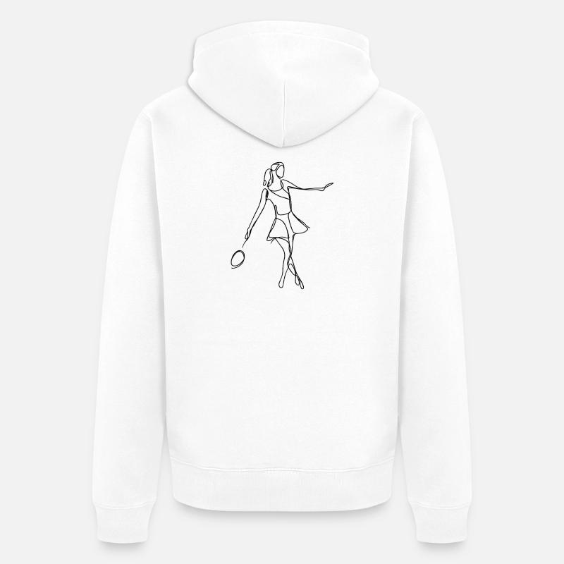 Joueur de badminton - Veste à capuche bio Premium Unisexe - blanc