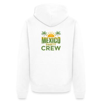 Mexiko Party Crew - Unisex Premium Bio Zip Hoodie - Weiß - Hinten - Thijin (182cm)
