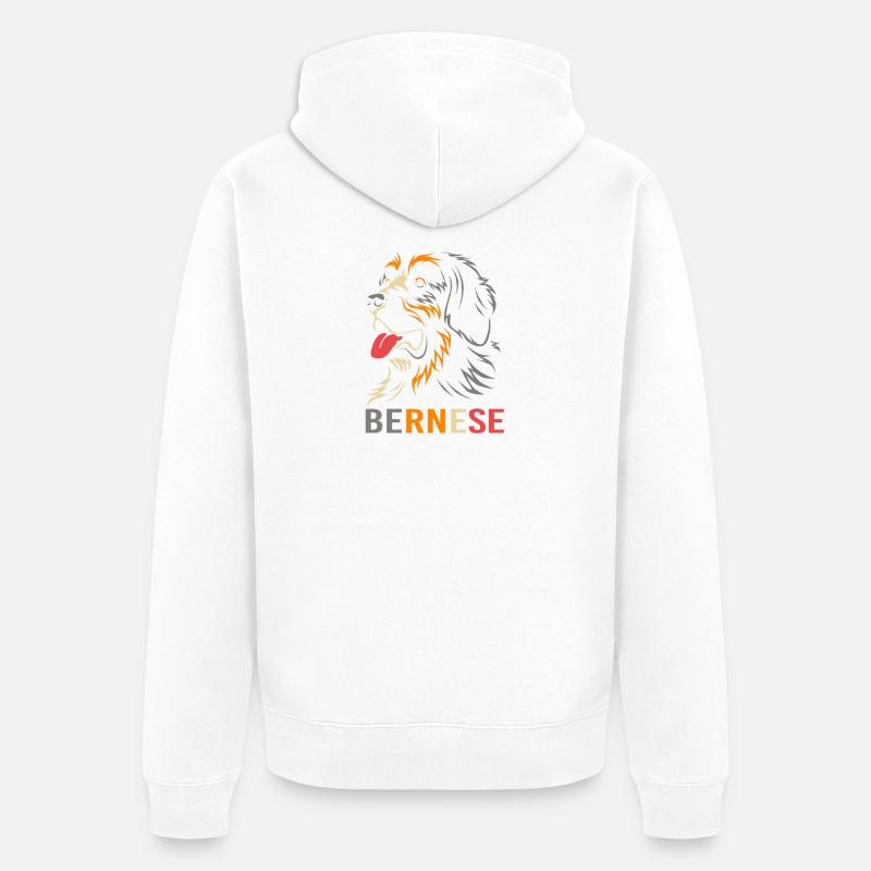Bouvier bernois - Veste à capuche bio Premium Unisexe - blanc