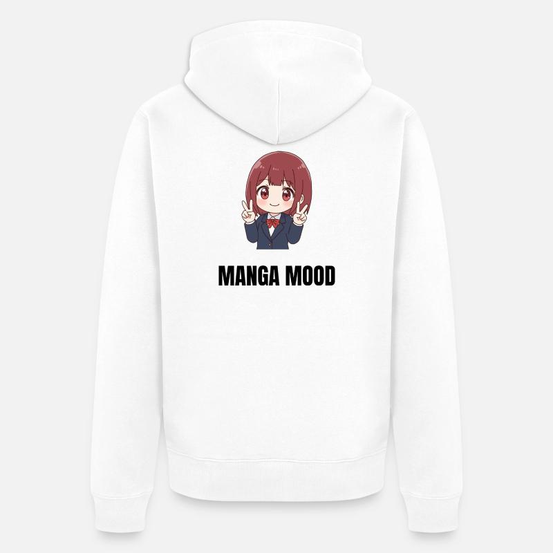 Manga Mood - Veste à capuche bio Premium Unisexe - blanc