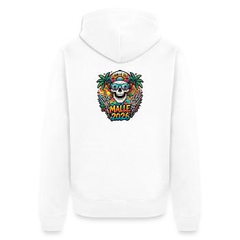 Malle 2026 Skull - Veste à capuche bio Premium Unisexe - blanc - Dos - Thijin (182cm)