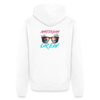 Amsterdam Party Crew - Veste à capuche bio Premium Unisexe - blanc - Dos - Thijin (182cm)