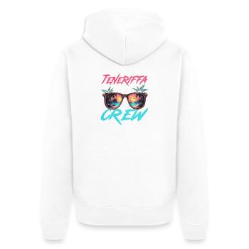 Teneriffa Party Crew - Unisex Premium Bio Zip Hoodie - Weiß - Hinten - Thijin (182cm)