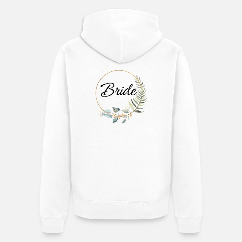 Style mariée de célibataire - Veste à capuche bio Premium Unisexe - blanc