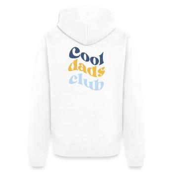 Le club du père aux couleurs pastel - Veste à capuche bio Premium Unisexe - blanc - Dos - Thijin (182cm)