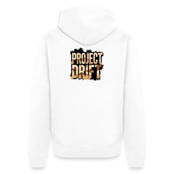 Déclaration de course de Camouflage du Projet Drift - Veste à capuche bio Premium Unisexe - blanc - Dos - Thijin (182cm)